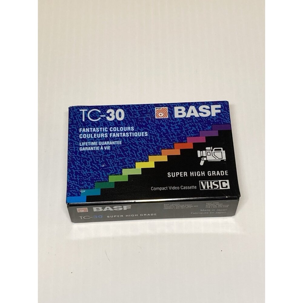 BASF TC-30 VHS Cassette Tape Compact Videocassette VHSC Super High Grade